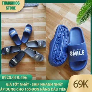 Dép lê quai ngang Smile đế siêu dày siêu nhẹ cho nam nữ
