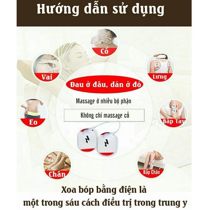 [HÀNG NHẬP KHẨU] Máy Massage Cổ Vai Gáy Trị Liệu Cao Cấp - Máy Mát Xa Châm Cứu Xung Điện Từ Bấm Huyệt 3D