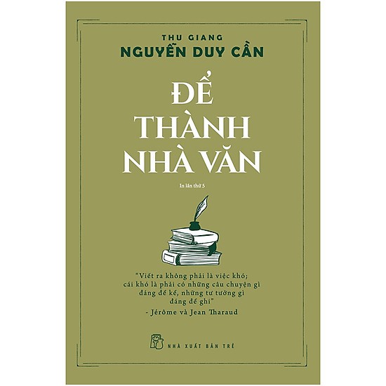 Sách Để trở thành nhà văn NXB Trẻ