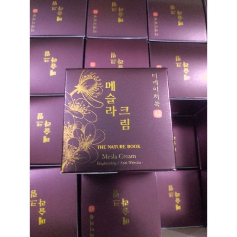 Kem dưỡng trắng da ngừaa nám ,tàn nhang The Nature Book Mesla Cream 50g