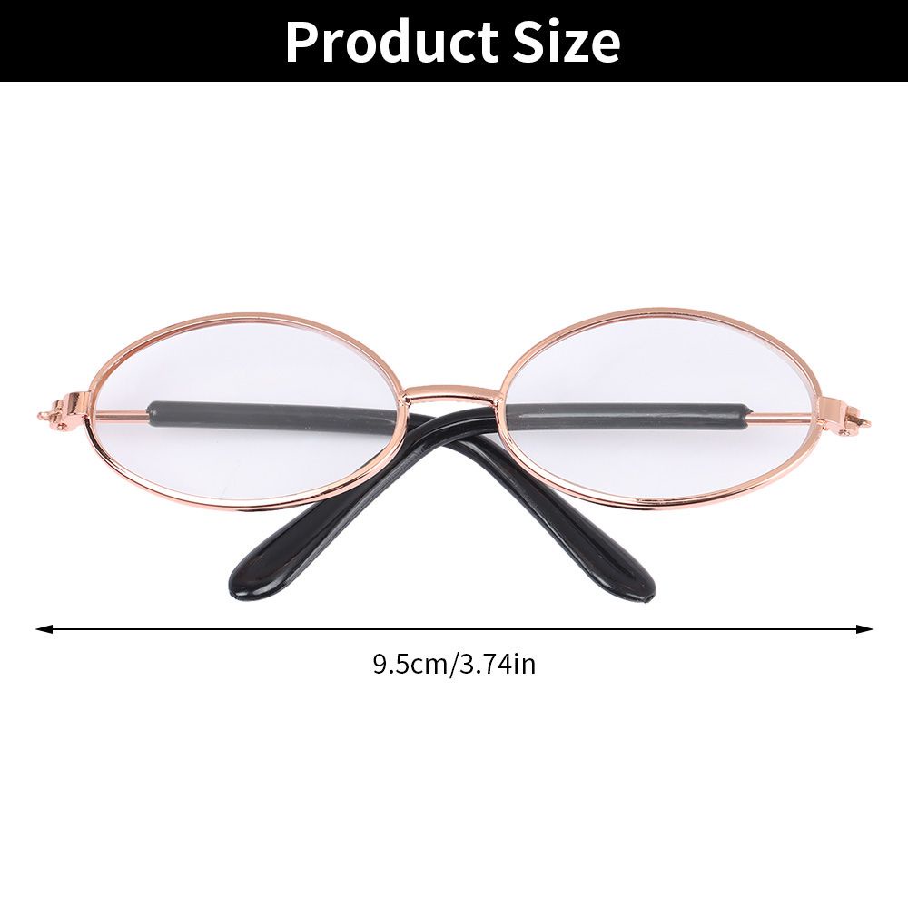 UPSTOP 9.5cm Metal Round Frame Glasses For Blythe Dolls Plush Doll Glasses Accessory