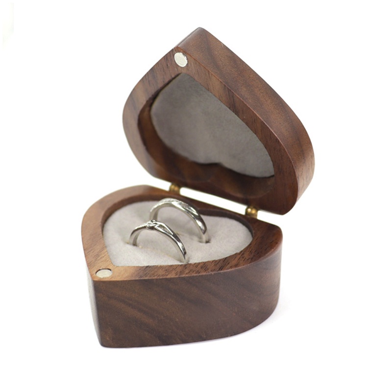 Flgo Hộp Đựng Nhẫn Đính Hôn Lãng Mạn Hình Trái Tim
