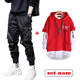 Bộ Quần Áo Thu Đông Nam Áo Hoodies Dài Tay Kết Hợp Quần Túi Hộp Trẻ Trung AO TOP 126 + JOGGER