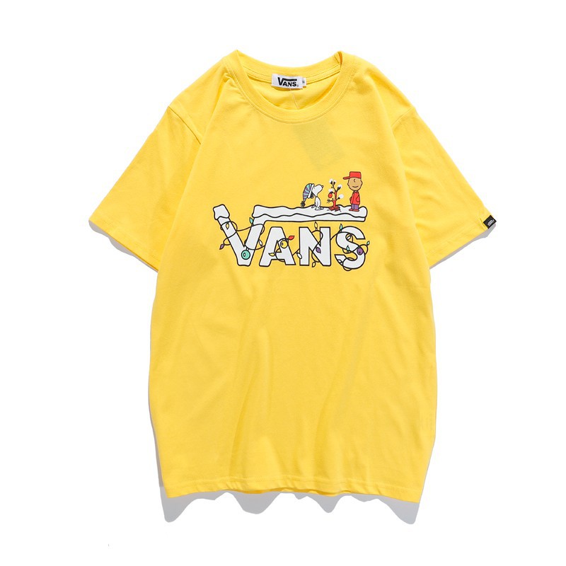 Áo Thun Tay Ngắn Cổ Tròn In Hình Vans Snoopy Độc Đáo Cho Nam Và Nữ