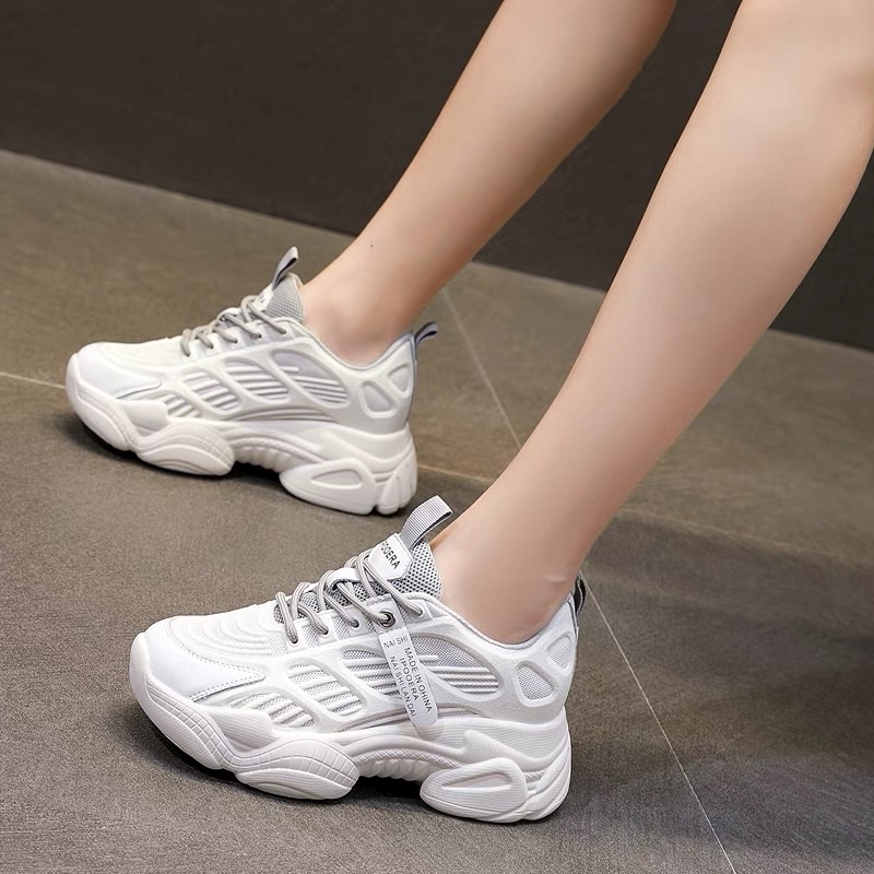 Giày thể thao nữ đế sóng vải lưới thông thoáng chống hôi chân