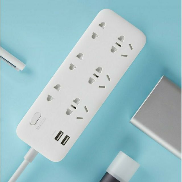 🔝 Ổ cắm Xiaomi Zmi Power Strip 6 cổng 2 usb CX05 | BH 1 Tháng 💛 💛 💛 [ 💯 HÀNG CHÍNH HÃNG]