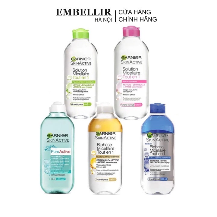 Nước Tẩy Trang Garnier SkinActive 400ml Pháp