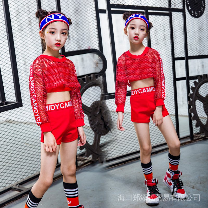 Bộ Trang Phục Nhảy Hiphop Đường Phố Hiện Đại Phong Cách Hàn Quốc Cho Bé Gái