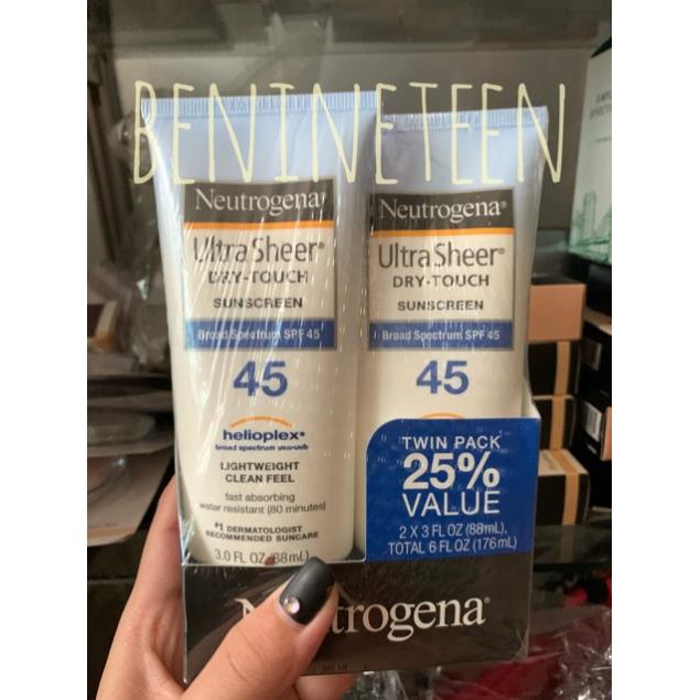 [AUTH CHUẨN MỸ] [SALE OFF 50%] Kem Chống Nắng Toàn Thân Neutrogena Ultra Sheer Dry-Touch Sunscreen SPF 45 [BeNineteen]