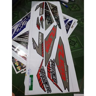 Tem rời raider r150 đỏ đen bạc xe đen