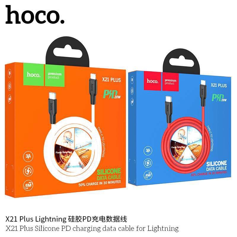 Dây Cáp Sạc Nhanh Hoco x21 Plus PD 20W dành cho IP