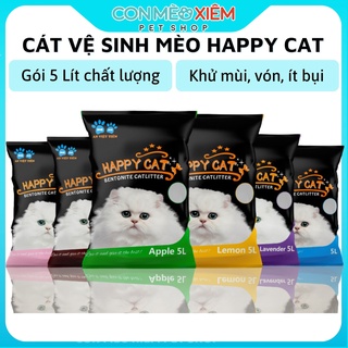 Cát vệ sinh cho mèo Happy cat siêu vón khử mùi tốt 5L
