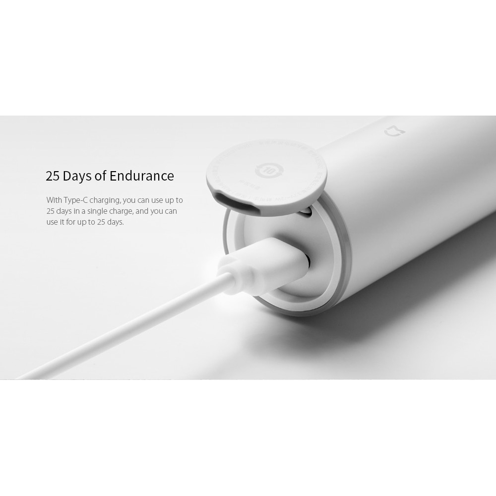 Bàn chải đánh răng điện sóng âm Xiaomi T300 không dây chống nước sạc USB