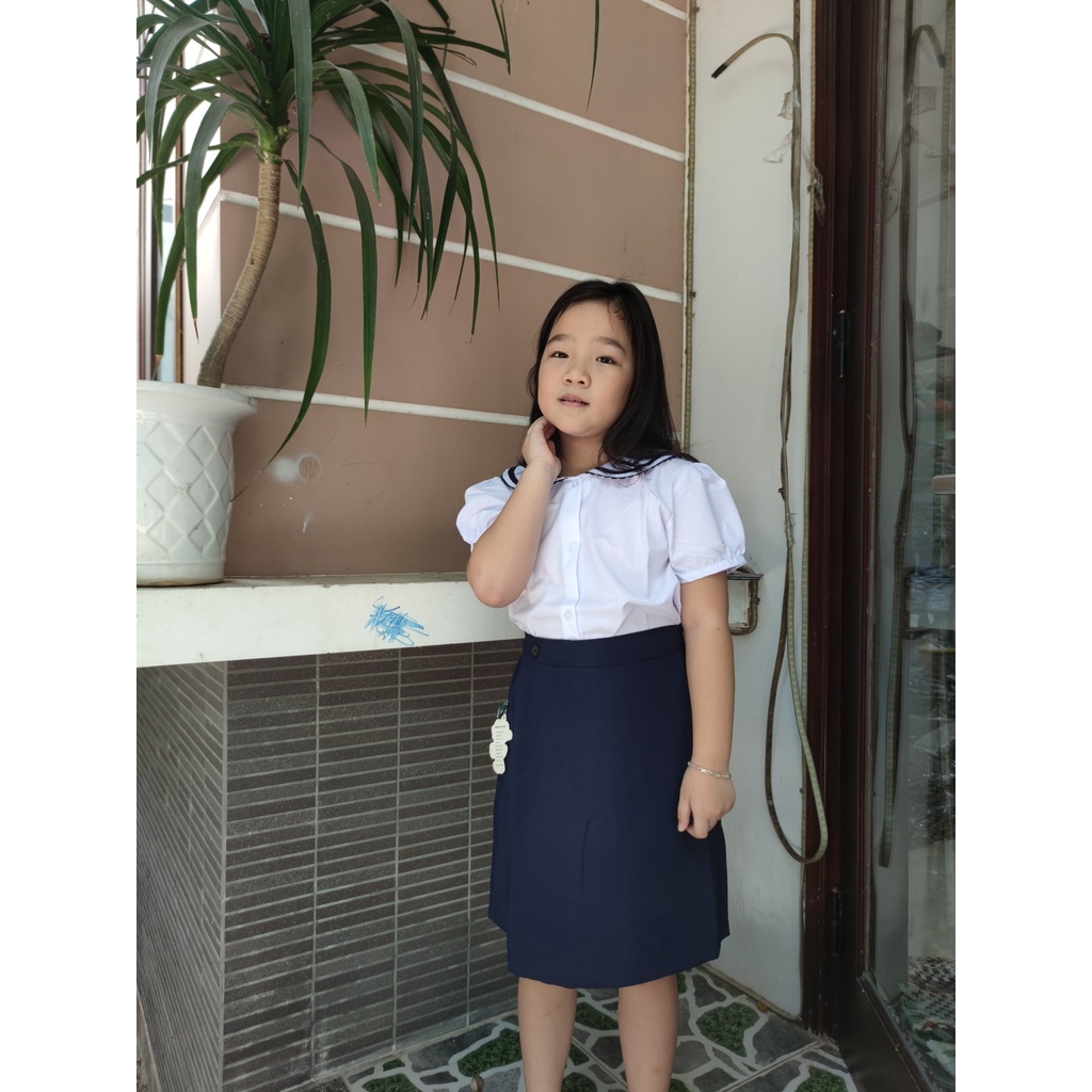 Chân váy học sinh - Quần học sinh giả váy cấp 1,2  - chất kaki lụa - Danangsale