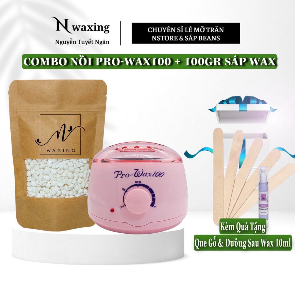 COMBO NỒI NẤU SÁP PROWAX100 VÀ 100GR SÁP TẶNG KÈM QUÀ