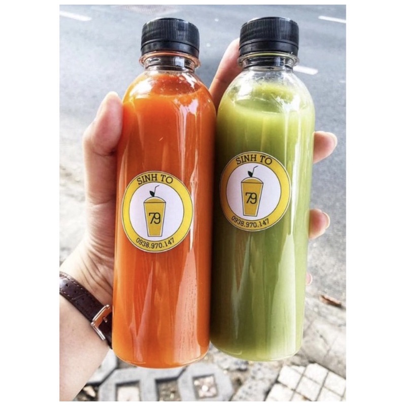 Chai Nhựa Tròn Trơn 330ml Kèm Nắp