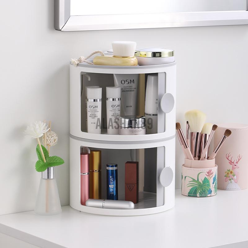 In Stock 1/2/3 Drawers Round Storage Unit Plastic Cabinet for Home Hallway Bathroom