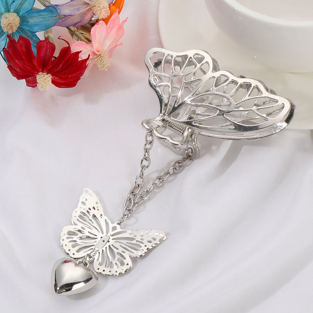 Kẹp Tóc Hình Bướm Bằng Kim Loại Phong Cách Hàn Quốc Mới Cho Nữ