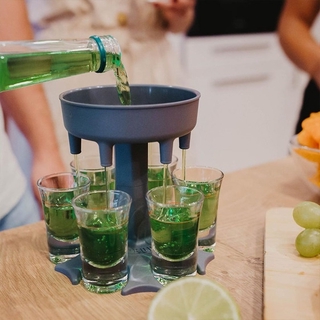 6-Cup Dispenser Holder For Filling Liquids Cocktail Drinks Beverage Dispenser bbns
