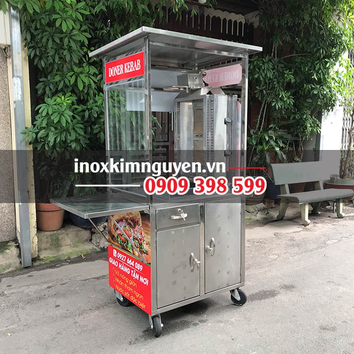 Xe Bánh Mì Doner Kebab Nhỏ Gọn 80cm