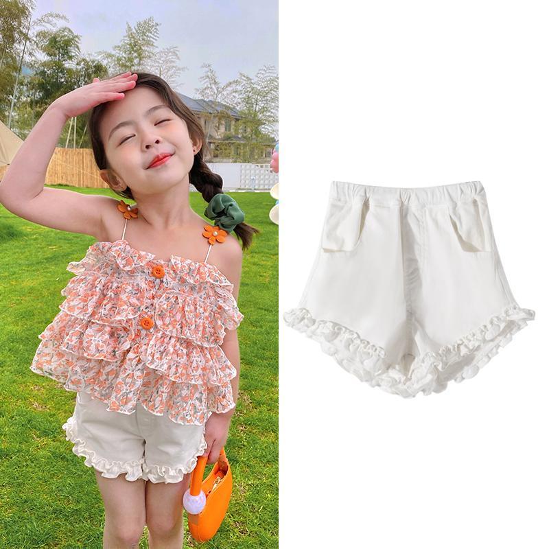 Set Áo Hoa Không Tay + Quần Short Thiết Kế Mới Thời Trang Mùa Hè Theo Phong Cách Hàn Quốc Cho Bé Gái