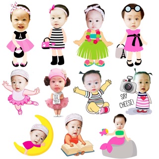 Chibi cho bé tặng kèm bảng tên từ 5 chibi