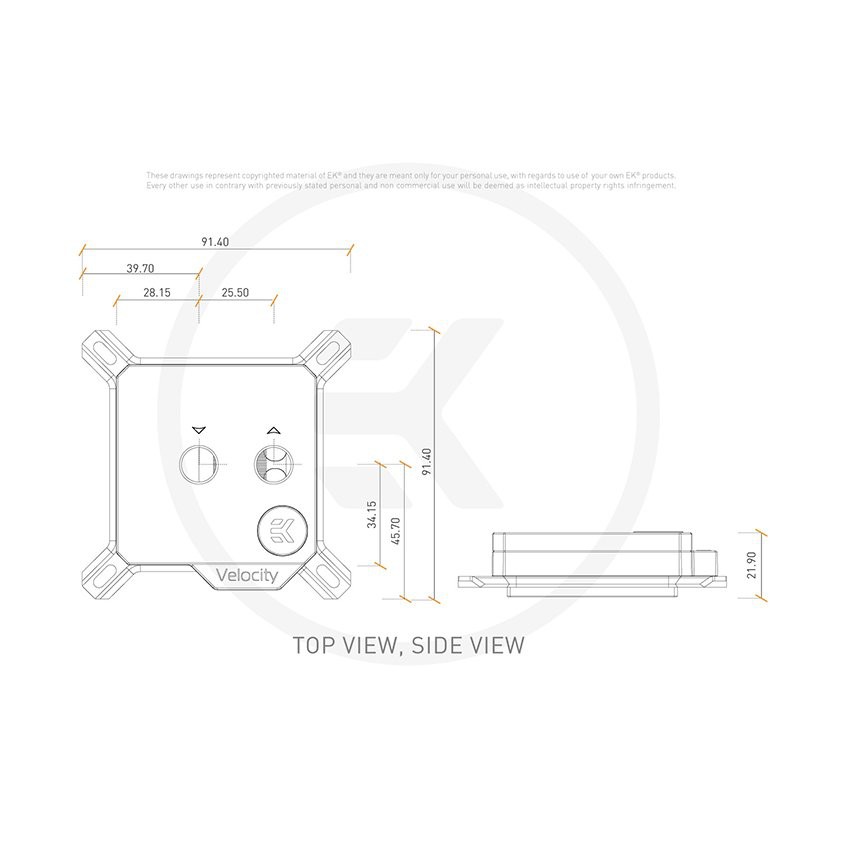 Block CPU EKQuantum Velocity DRGB Nikel Acetal– Hyno Store