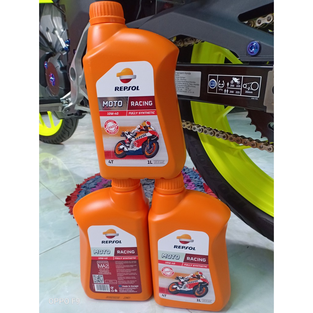 Nhớt Repsol Racing 4T 10W40 Full tổng hợp 100% Xe Côn Tay + Xe Số