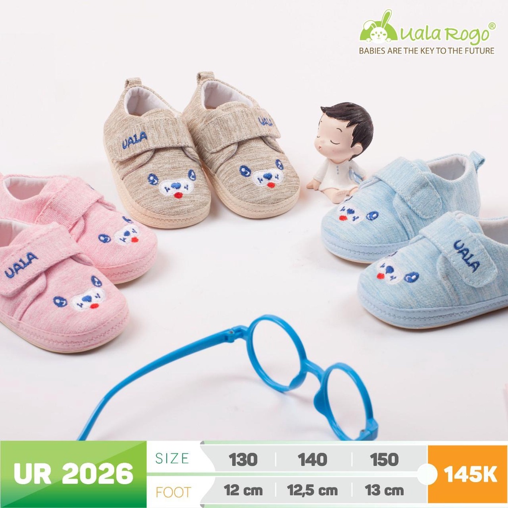 Thanh lý Giày tập đi uala Rogo UR2026 xanh 130