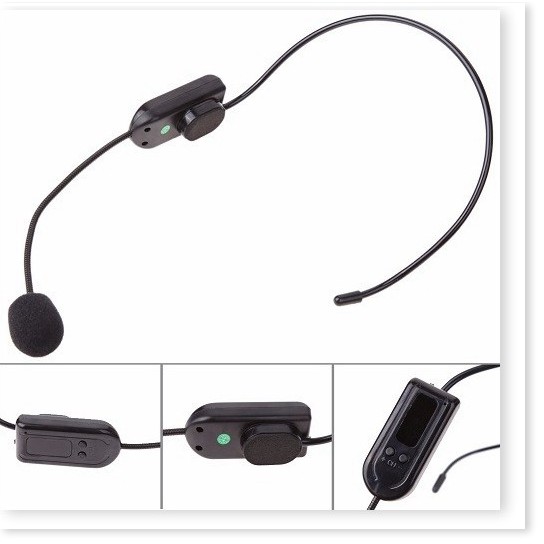 Micro không dây đeo tai, cài đầu dùng cho máy trợ giảng, loa kéo