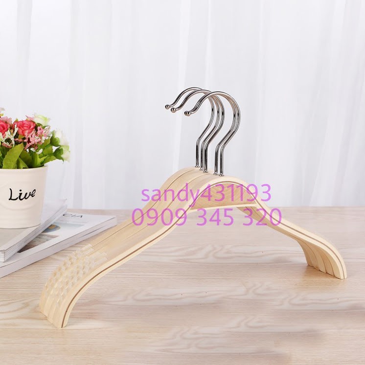 Bộ 50 móc gỗ ép baby 32cm