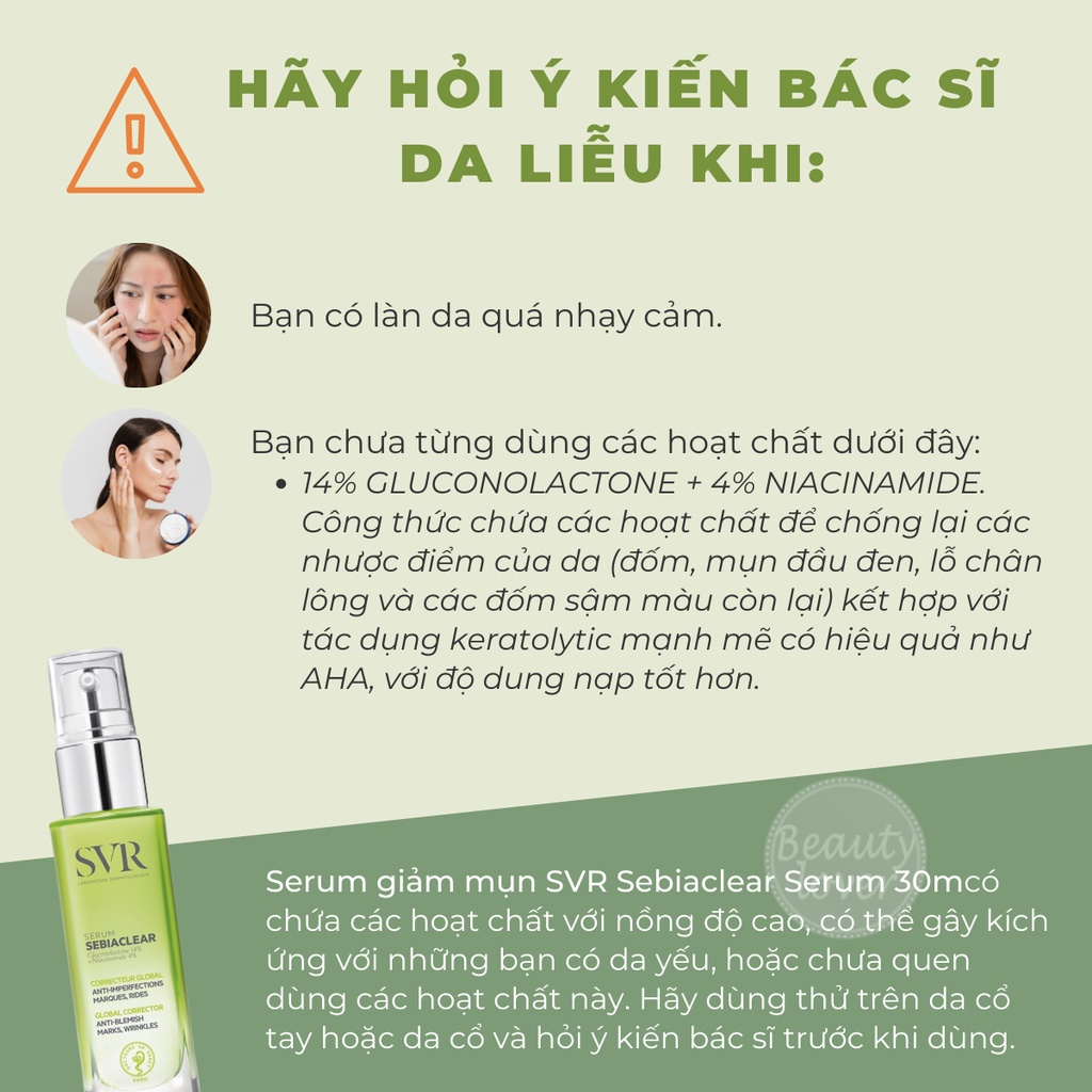 Tinh chất ngăn ngừa thâm giảm mụn SVR Sebiaclear Serum 30ml