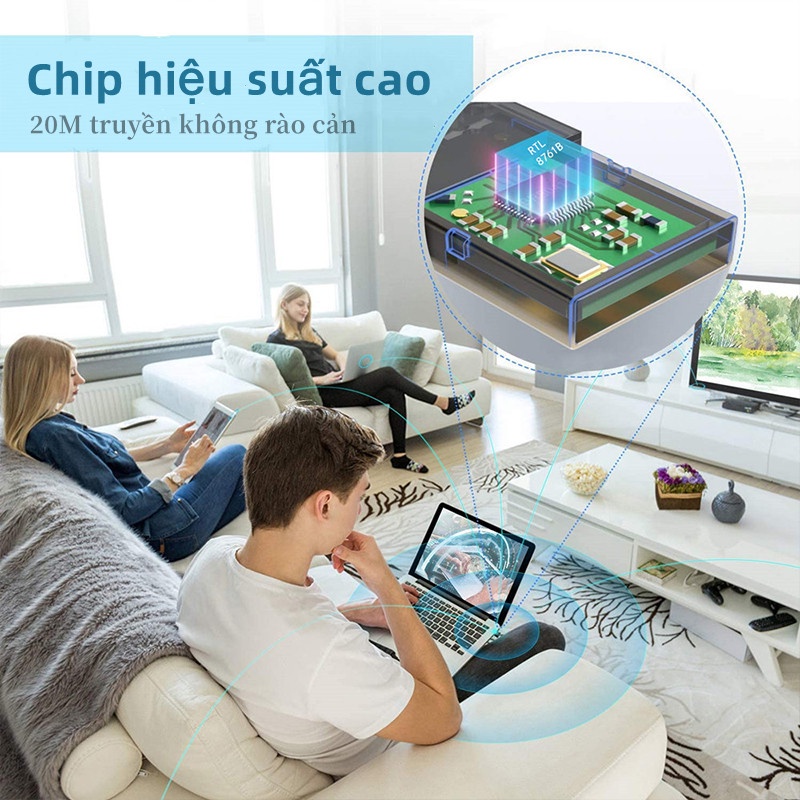 Thiết bị thu phát âm thanh Usb Thu Bluetooth 5,0 Truyền Bluetooth Dộ Điều Hợp Bluetooth Để Bàn Bộ Thu Phát Bluetooth USB
