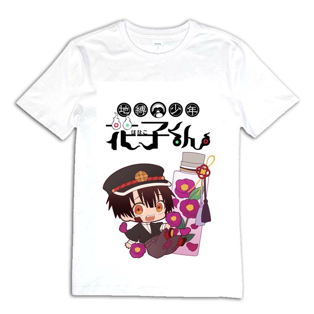 Áo anime jibaku shounen hanako-kun 8 mẫu chibi in trực tiếp vào vải