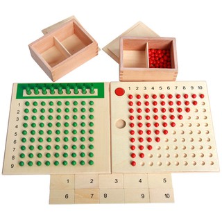 Set bảng phép tính nhân phép chia giáo cụ Montessori