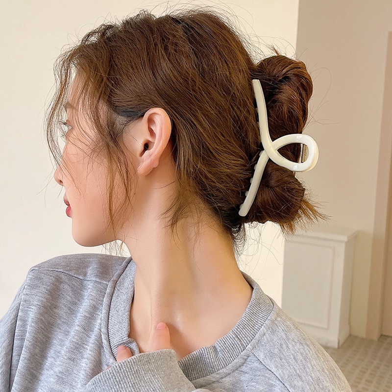 Kẹp Tóc Hình Cá Mập Trong Suốt Cỡ Lớn Phong Cách Hàn Quốc Thời Trang Cho Nữ 2022