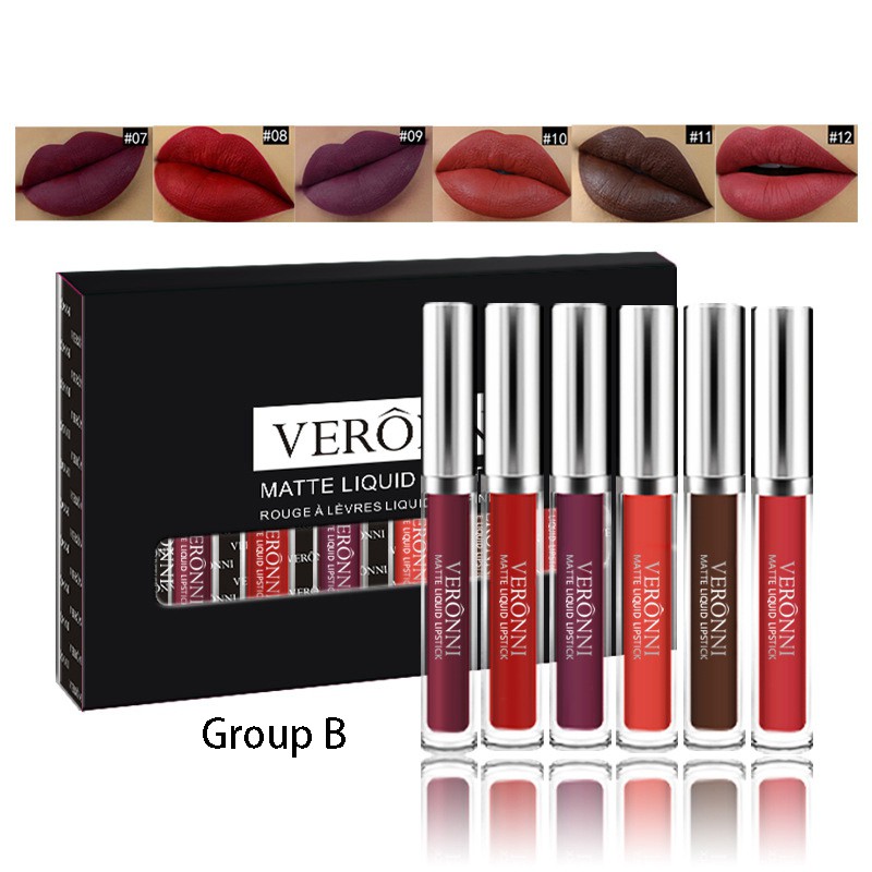 VEET (Hàng Mới Về) Set 6 Thỏi Son Kem Veronni Tông Lì Chống Nước Lâu Trôi | BigBuy360 - bigbuy360.vn