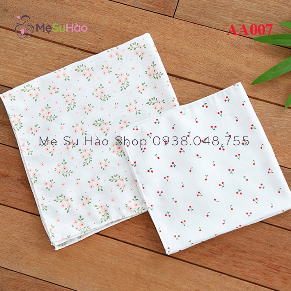 100% hàng nhập từ hàn về, hàng có sẵnset khăn sữa sợi tre 10c 2 size 35 35 - ảnh sản phẩm 3