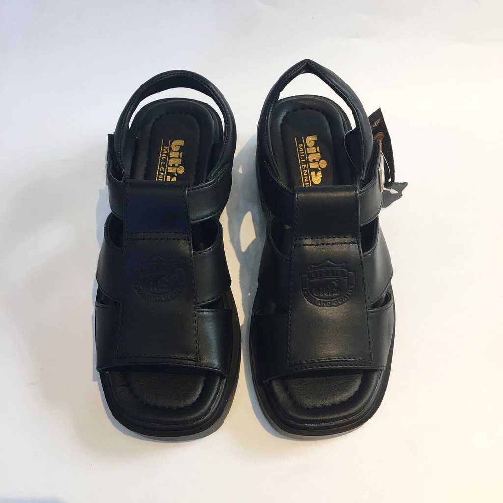 Sandal nam BlTIS ❤️FREESHIP❤️ Dép quai hậu trung tuổi quai da đế cao SD069