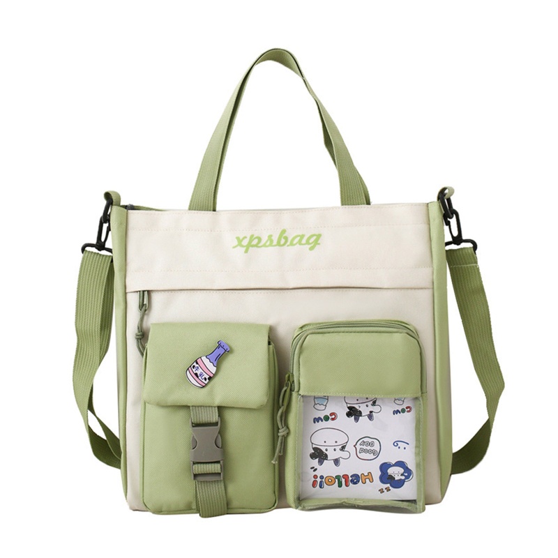 Túi Đeo Chéo Vai Bằng Nylon Có Nhiều Túi Dành Cho Học Sinh
