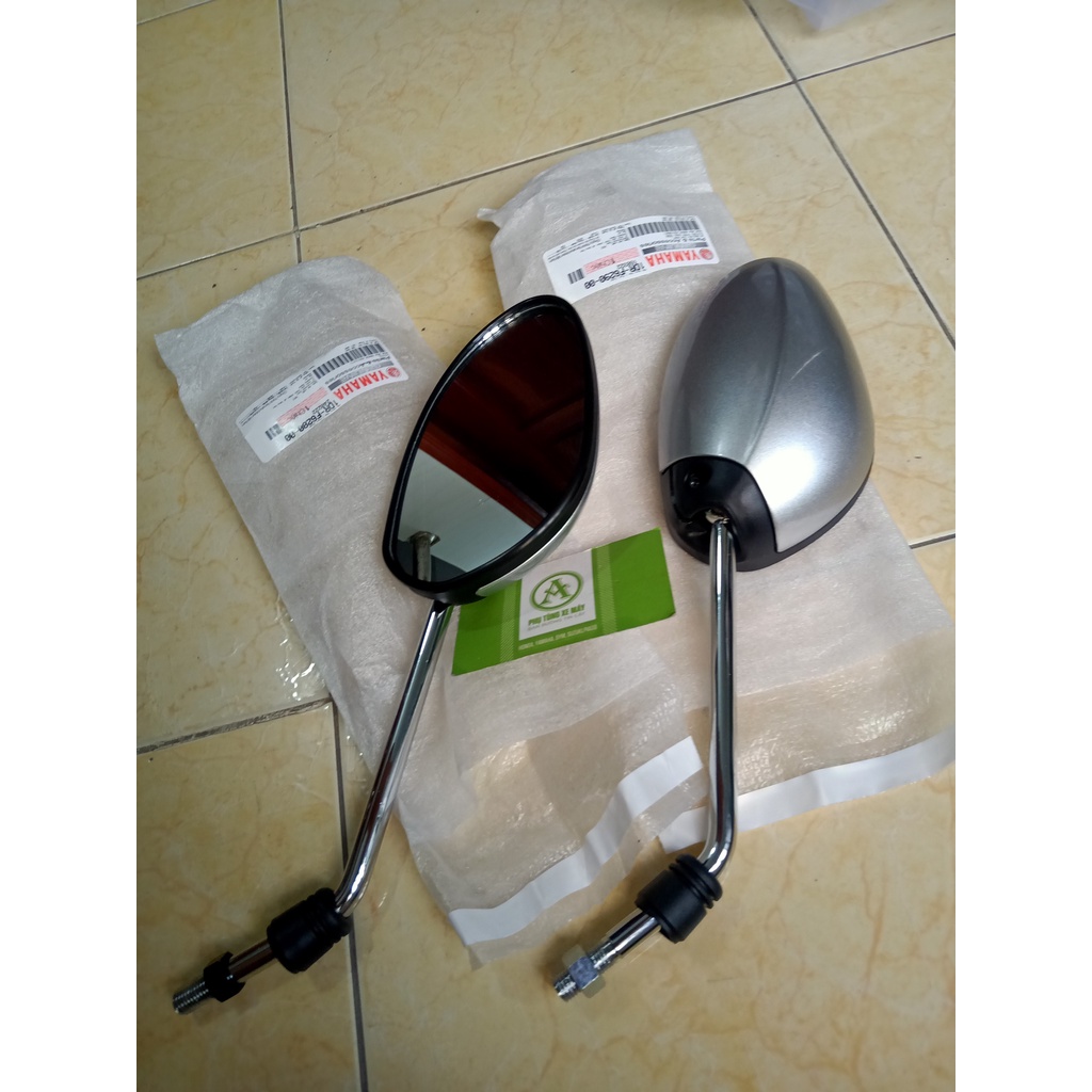 Cặp Gương chiếu hậu Nozza-Grande dòng xe yamaha chính hãng Bạc