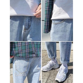 QJ035 - QUẦN JEAN BAGGY NAM BASIC XANH BẠC