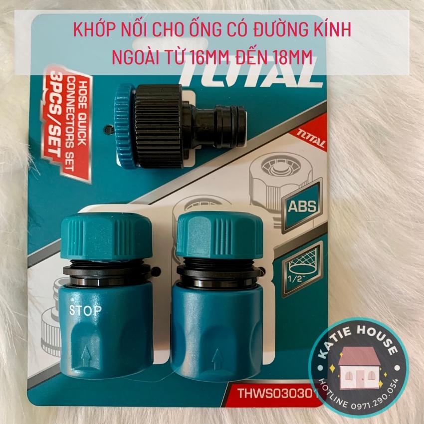 Vòi Xịt Tưới Cây Rửa Xe Đa Năng Total, Kèm Dây Và Khớp Nối Nhanh, Nhiều Chế Độ Xịt, Dây 5M 10M 15M 20M