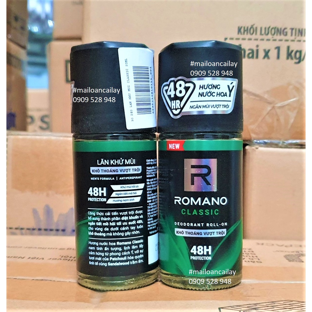 Lăn khử mùi Romano 50ml