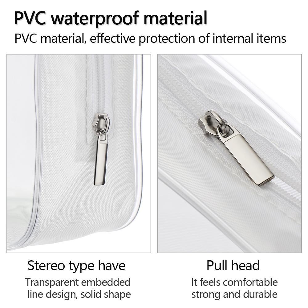 1 Túi Nhựa PVC Trong Suốt Đựng Đồ Trang Điểm Ốp