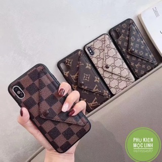 Ốp cài thẻ và tiền kiêm chân chống iphone xr 6plus 6splus 11