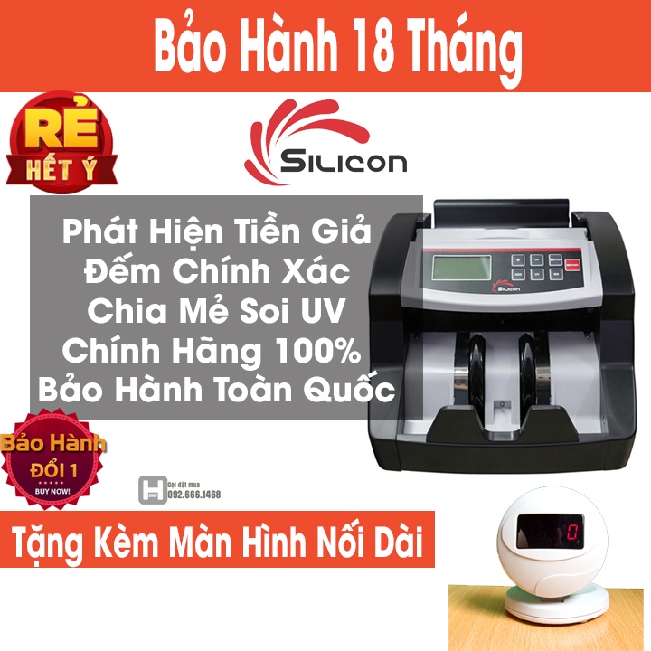 [BH:18 Tháng] Máy Đếm Tiền Việt Silicon 2700 UV Chính Hãng