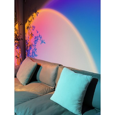 Đèn Led Trang Trí Nội Thất Độc Đáo Tiktok/BlackPink/Lisa/Rose/Jenny/Tiktok Sunset Projection Floor Light Rainbow Modern Led Floor Light Living Room Stand Light Bedroom Projector Floor Lamp