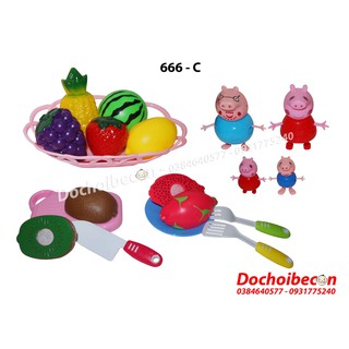 Peppa pig - peppa pig và đồ chơi cắt trái cây 666 - c