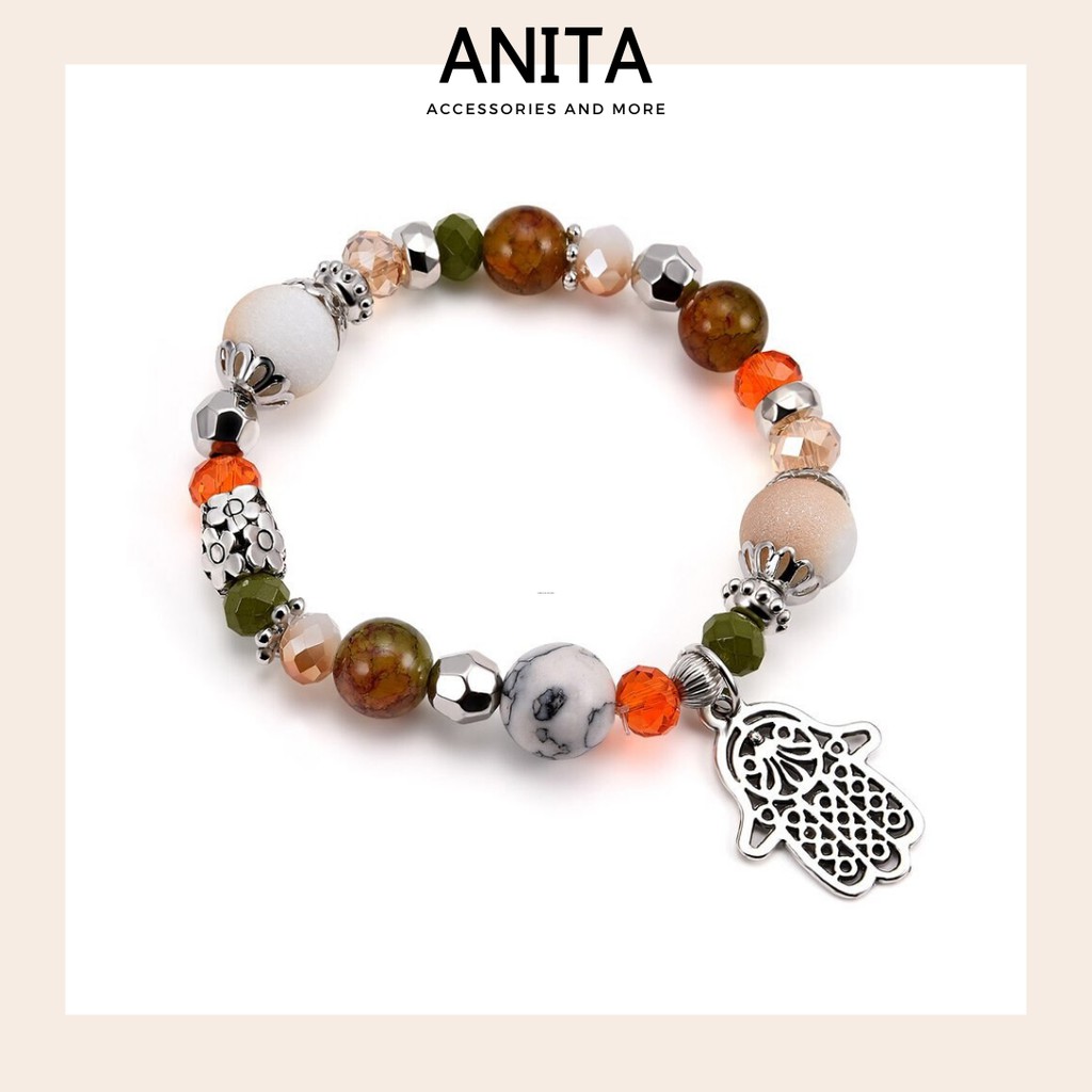 [Mã FAJGT8 giảm 15% đơn 99K] Vòng charm Anita - [5 MẪU] Vòng tay Bohemian các kiểu tone màu nâu cam trầm ấm C146 | BigBuy360 - bigbuy360.vn